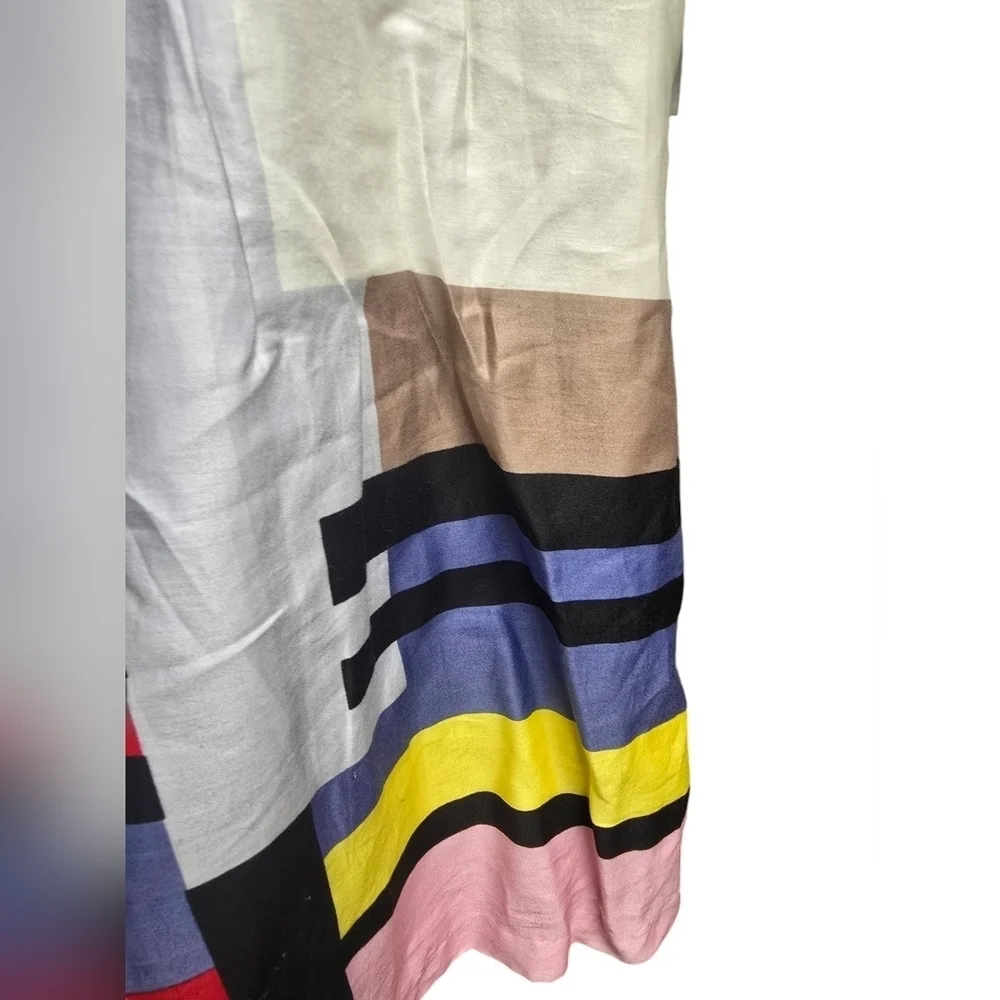 Linea Domani Skirt Size 10 Womens Multicolor Geometric - Picture 3 of 9